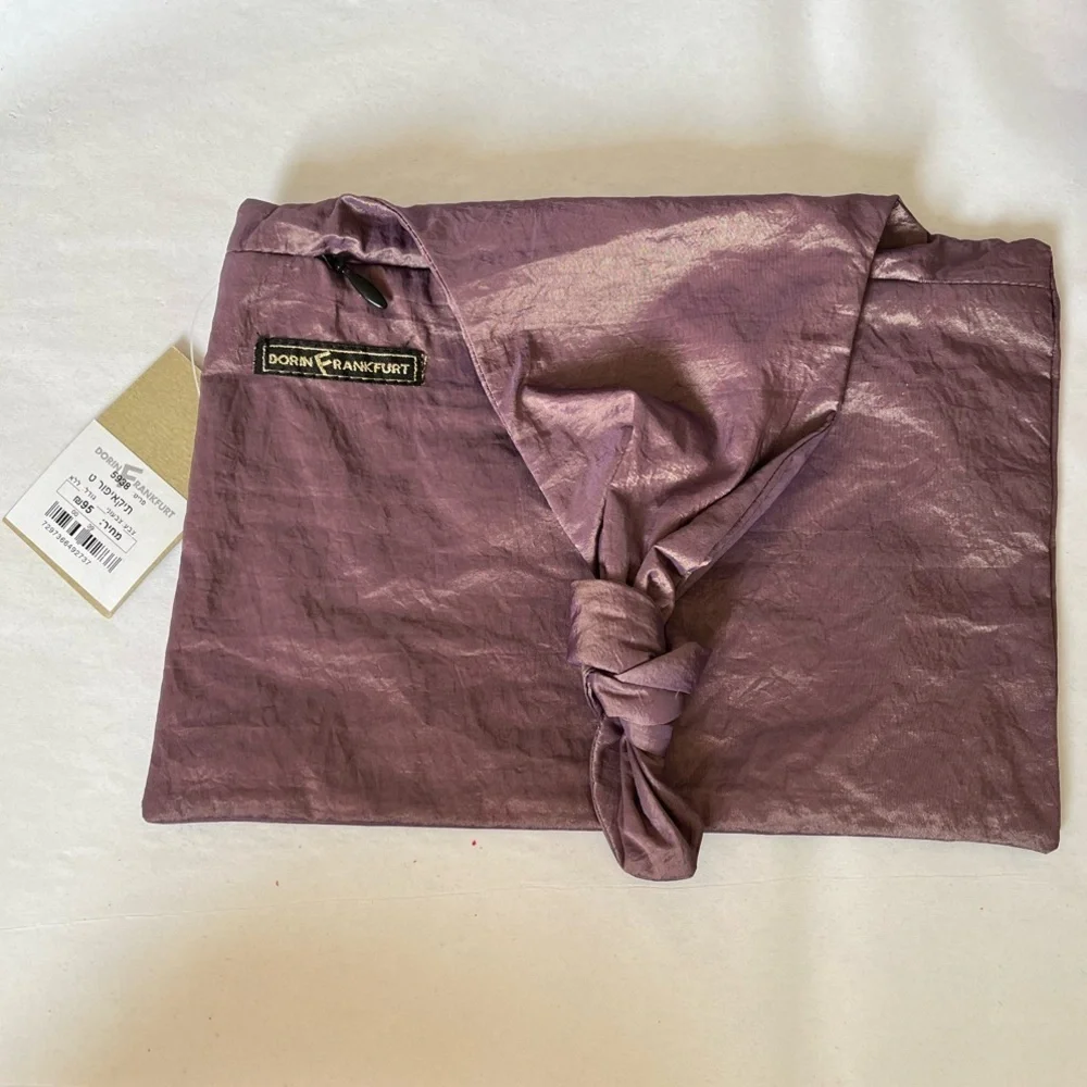 NWT Chic Purple Metallic Cosmetics Bag
